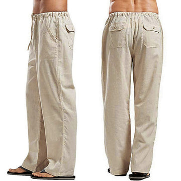 Aidase  Linen Wide Men Pants New Korean Trousers Oversize Linens Streetwear Male Spring Summer Yoga Pants Casual Men Clothing Sweatpants aidase-shop